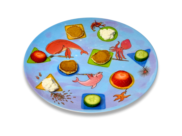 Playte Tiny - Underwater friends game plate with food