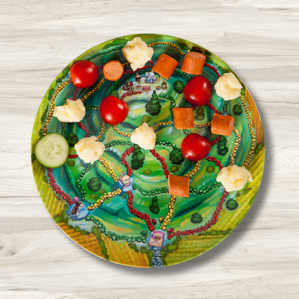 Playte Adventure Up the mountain game plate
