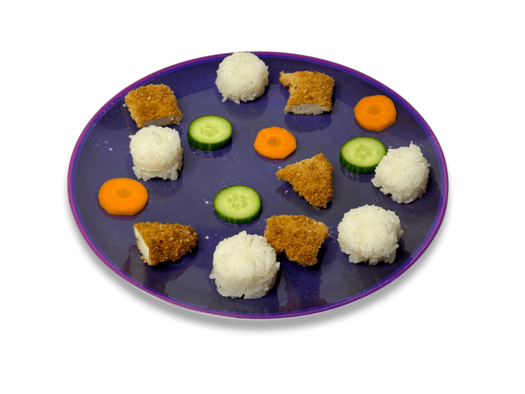 Playte Memory - Outer space memory game plate with food