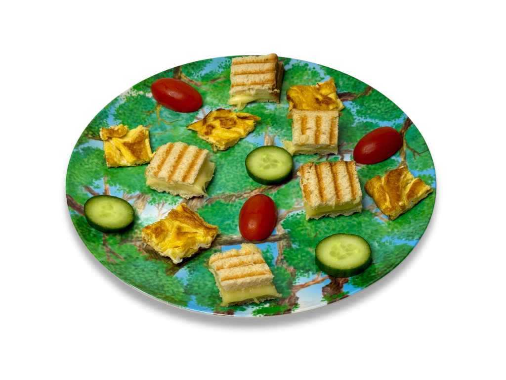 Playte Memory - Tree of owls memory game plate with food